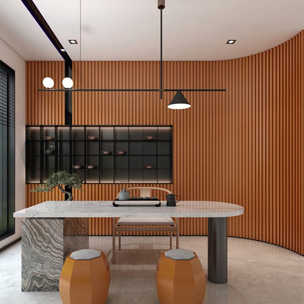 Panneau mural décoratif en bois et plastique