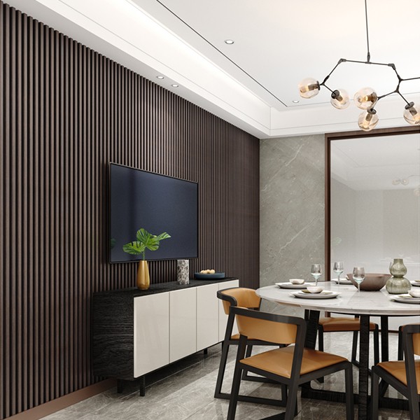 Panneau mural décoratif en bois et plastique